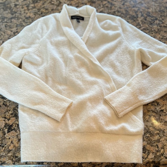 Banana Republic Sweaters - Banana Republic Wool Blend Aire Yarn Faux Wrap Sweater